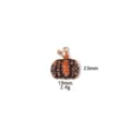 Pumpkin pendant Thanksgiving day DIY jewelry alloy charm accessory necklace keychain decor - 6# Leaf Pumpkin