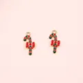 Christmas candy cane alloy enamel pendants for DIY handmade jewelry making and accessories. - Christmas Series / 15# Candy Cane