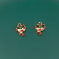Christmas wreath candy cane alloy charms detail for DIY handmade bracelets, necklaces, and keychains. - Christmas Series / 14# Scepter & Wreath