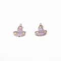 Halloween purple witch hat enamel alloy charms DIY jewelry pendants stars gold cute - Purple Witch Hat