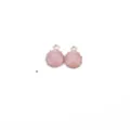 Colgantes de pendientes de concha rosa perlada de aleación, accesorios de joyería de mar. - 19*13mm / Rosa