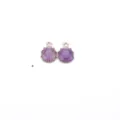 Colgante concha nacarada metal morado accesorio joyeria DIY pendientes variante color - 19*13mm / Púrpura