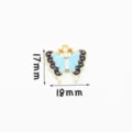 Pendentif papillon en alliage émaillé bleu accessoire bijoux DIY pour collier et bracelet. - 7#