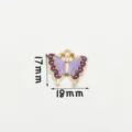 DIY pendentif papillon en alliage violet breloque pour collier bracelet bijoux faits main - 8#