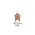 Enamel alloy beehive charm pendant for DIY keychain handbag hanging decoration supplies - Honeycomb Shape Style (00881#15)