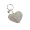 Glanzende strass hart sleutelhanger met metalen ring en bedel, stijlvol tasaccessoire voor dames. - Stijl 4