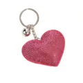 Portachiavi a cuore in strass rosa, anello chiave cristallo brillante con catena. - Stile 9