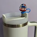 Cute ambulance straw cover with tumbler detail, perfect party accessory and dust plug. - 8mm Silicone / Figure 4 (Tumbler Not Included)