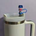 Cute cartoon medical syringe straw cover detail, soft rubber dust plug for tumbler cups. - Figure 5 (Tumbler Not Included)