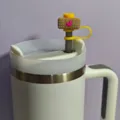 Detailed shot of cute medical cartoon hammer straw cover accessory for Stanley tumbler cup. - Figure 10 (Straw and Cup Not Included)