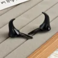 Horquillas para el pelo con cuernos de diablo negros, accesorios de Halloween, 1 par. - Horquilla Cuernos de Diablo (Negro 1 Par) / Negro