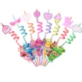 Valentine's day reusable crazy loop straws colorful party drink straws children gift set - Style 5