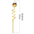 Christmas decorative spiral drinking straw with cute bell motif for holiday party - Bell