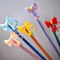 Colorful big bow straw toppers set, cute resin dust plug cover with heart star pendant for cups. - 5 Straw Covers + 5 Straws (Set)