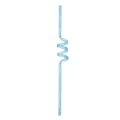 Close-up detail of reusable spiral glitter plastic drinking straw for party drinks. - Style 1