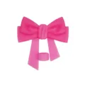Pink silicone bow straw topper for 10mm tumbler straws cute dust-proof cup cover accessory - Pink