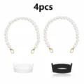 Pearl water cup strap set 4pcs replacement handle and silicone ring for Stanley cups - Four-Piece Set / Combo 3 (Double Gifts)