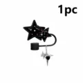 Double étoile paille topper résine diy mignon pendentif décoration de paille 1pc - Sans Gobelet ni Paille / Style 3