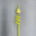 Creative sequin fruit shaped crazy straw cute children curly plastic straw for party drink - Banana