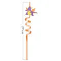 Cartoon dinosaur shaped reusable plastic spiral drinking straw for kids, colorful party supply. - 4