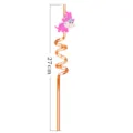 Children's cute pink dinosaur curly plastic straw 27cm long for party drinks and fun use. - 8