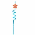 Children's cute ocean starfish spiral drinking straw, fun party drinkware accessory. - Starfish
