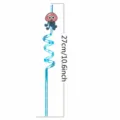 Ocean animal shaped drinking straw under the sea world party cute spiral kids straw wholesale - Jellyfish