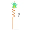 Cute cartoon green dinosaur spiral plastic drinking straw for kids party beverages 27cm long - Random Color