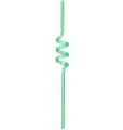 Green spiral straw variant, PET creative funny drinking straw for party and drinks. - Green