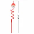 Navidad Papa Noel PVC dibujos animados pajita espiral decoracion de fiesta variante. - Papá Noel estilo 1