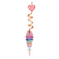 Reusable plastic spiral straw with Valentine's card, cute kids party gift and holiday drinkware. - With Card / Style 2