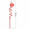 Pajita para fiesta de Navidad PVC dibujo animado Papa Noel diseño creativo 27cm - Estilo Papá Noel Tres