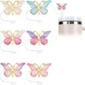 Simpatico copri-cannuccia con farfalla in strass e silicone tappo antipolvere per tazza. - Copertura per Cannuccia Farfalla (Singolo) / Trasparente