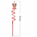 Navidad reno dibujos animados pajita para beber PVC fiesta decoracion 27cm pajita colorida reutilizable - Estilo Reno Dos