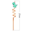 Cute cartoon dinosaur plastic drinking straw with spiral design, safe party drink accessory. - Random Color