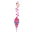 Valentine's day plastic curly straw with cute strawberry sundae card and pink party gift. - Style 6