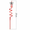 Pajita en espiral roja de fiesta de navidad con bonito adorno de reno dibujos SKU - Estilo Reno Tres