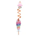 Valentine's Day spiral straw with flamingo and ice cream card for kids gift party - Style 10