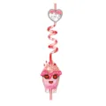 Valentine's Day plastic curly straw with cute cat heart card and milkshake cup, reusable party gift. - Style 16