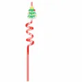 Pajita de plástico rizada con forma de árbol de navidad para decoración de fiesta 27cm - Árbol de Navidad Estilo Uno