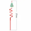 Pajita rizada para fiesta de navidad con bonito adorno de árbol de dibujos animados PVC - Árbol de Navidad Estilo Dos