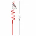 Pajita de fiesta Navidad PVC Dibujos Animados Muneco de Nieve Forma Creativa decoracion fiesta - Muñeco de Nieve Estilo 3