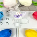 Cute Cat Angel Wings Acrylic Straw Cover Reusable Dust Proof Cup Cap Accessories - Picture 17