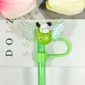 Cute creative acrylic angel wings straw cover cartoon dust cap for daily drink cup accessory. - Picture 25