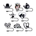 Copertura per cannucce di cartone 10mm cappello da cowgirl cavallo PVC per bicchieri 30 40oz - Stile Cowboy Western