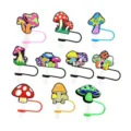 Simpatico copri cannuccia funghi 10mm in silicone per bicchieri da 30 e 40 once accessori - Stile Fungo