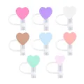 Copricanna in silicone a cuore colorato tappi antipolvere riutilizzabili per tazze - Modello 5