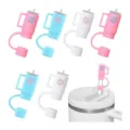 Silicone mini cup straw cover cute flower dust cap for tumbler straw accessories 40oz - Style 12