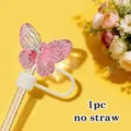Copertura per cannnuccia a farfalla galvanizzata arcobaleno, tappo antipolvere, 1pz senza cannnuccia - modello 2