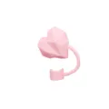 Copertura per cannuccia in silicone a cuore geometrico rosa tappo antipolvere riutilizzabile - 10mm / Strass rosa 10 mm